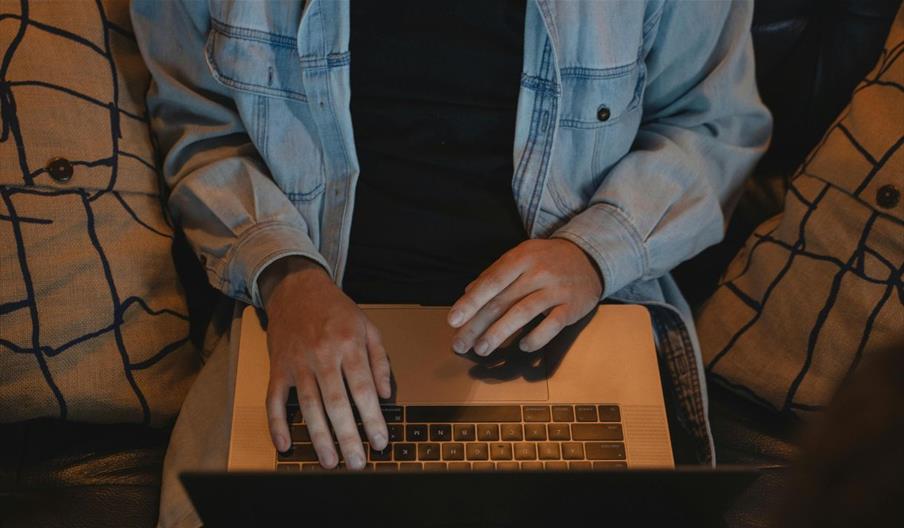 person with laptop