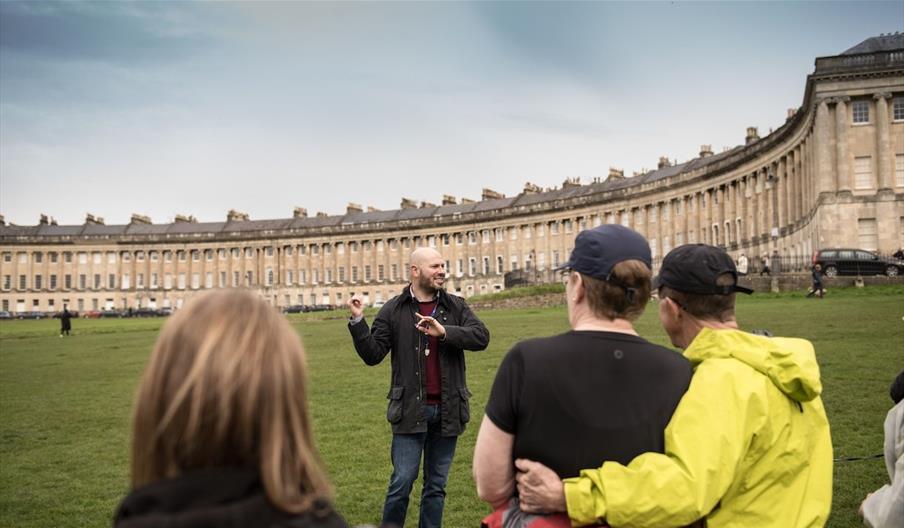 Galahad Tours Matt hosting Royal Crescent
