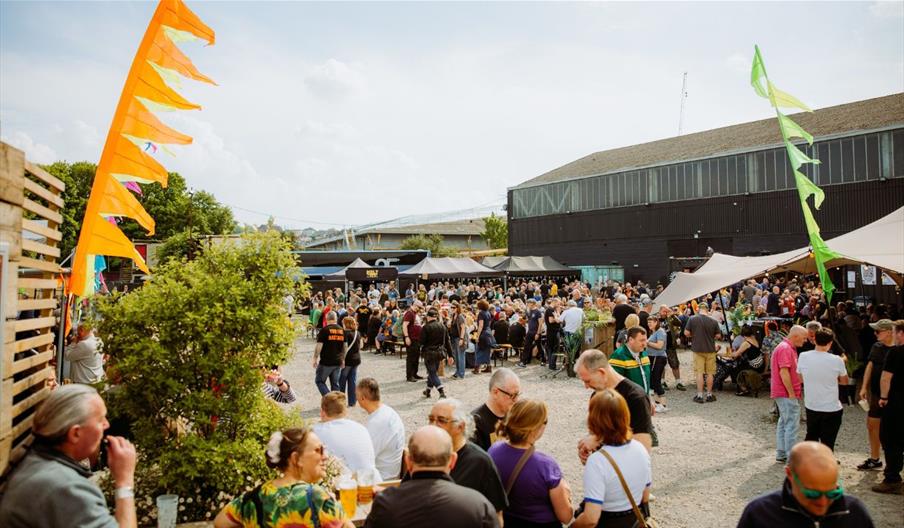 Large outdoor event at The Prospect Building
