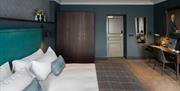 White and blue room