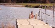 Person doing cold plunge