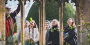Tour group at Sudeley Castle