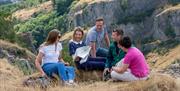 Cheddar Gorge & Caves adult group out on the hills