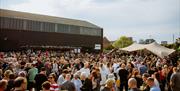Large outdoor event at The Prospect Building
